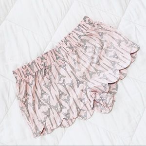 Paris Scalloped Sleep Shorts